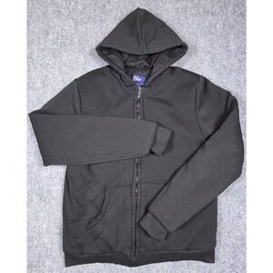 Cold Storage Zip Up Hoodie Mens Large Black Long Sleeve Insulated Sweatshirt